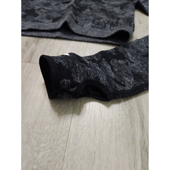Gymshark Adapt Camo Seamless Long Sleeve Crop Top‎ Athletic Womens Small - Picture 5 of 7